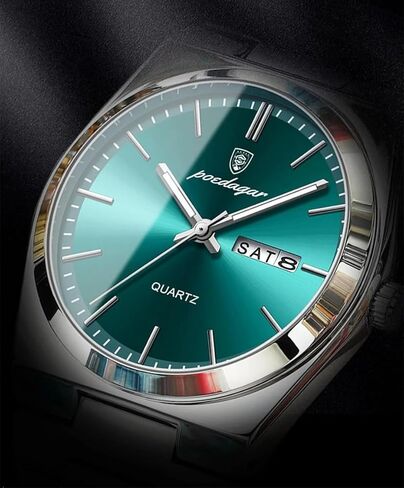Fashion Quartz Man Wristwatch Sport Business Men Watches Waterproof Luminous Date Week Stainless Steel Men's Watch in Saudi Arabia
