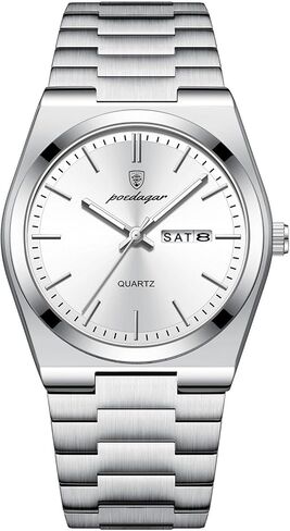 Fashion Quartz Man Wristwatch Sport Business Men Watches Waterproof Luminous Date Week Stainless Steel Men's Watch in Saudi Arabia