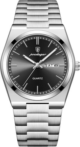Fashion Quartz Man Wristwatch Sport Business Men Watches Waterproof Luminous Date Week Stainless Steel Men's Watch in Saudi Arabia
