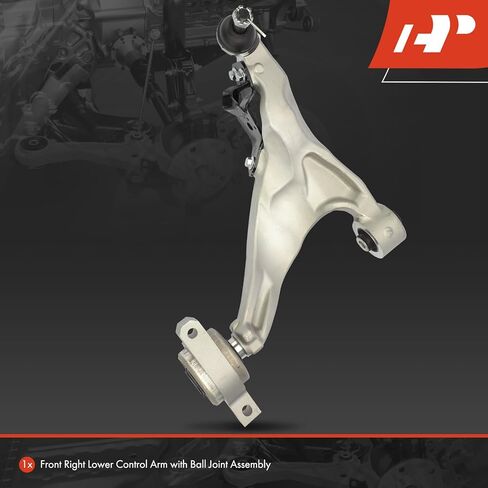 A-Premium Front Right Lower Control Arm, with Ball Joint & Bushing, Compatible with Infiniti M35h 2012-2013, M37 2011-2013, M56 2011-2013, Q70 2014-2019, Q70L 2015-2019, RWD Only in Saudi Arabia
