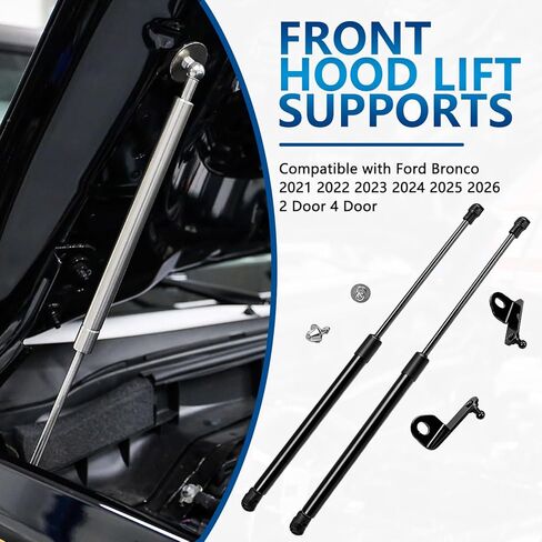 Upgraded Front Hood Lift Supports, Compatible with Ford Bronco Accessories 2021 2022 2023 2024 2025 2026 2/4 Door Shock Struts Gas Springs Shocks Hood Quicklift Systems in Saudi Arabia