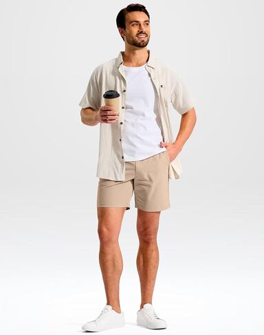 Obla Men's Shorts Golf Casual 5"/ 7"/ 9" Flat Front Dress Shorts for Men Classic Fit with 4 Pockets Lightweight Stretch in Kuwait