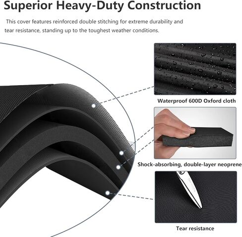 واقي الزجاج الأمامي للنقل، غطاء الزجاج الأمامي UTV عالي التحمل من النيوبرين مقاس 52 بوصة عرض × 31 بوصة ارتفاع in Kuwait