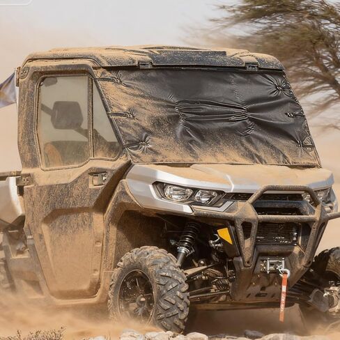 واقي الزجاج الأمامي للنقل، غطاء الزجاج الأمامي UTV عالي التحمل من النيوبرين مقاس 52 بوصة عرض × 31 بوصة ارتفاع in Kuwait