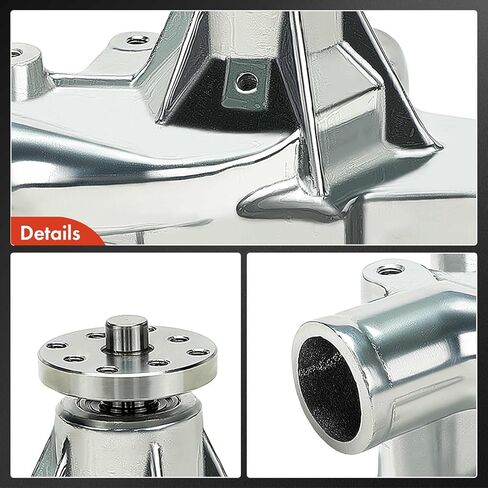 A-Premium Engine Water Pump with Gasket Compatible with Chevy 1965-1976 Big-Block, Long Water Pump, Polished Pump Finish in Saudi Arabia