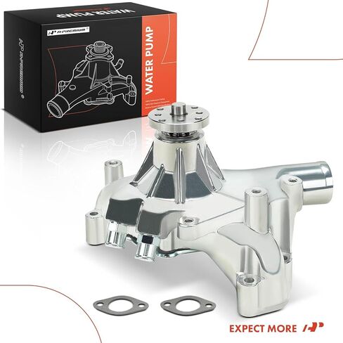 A-Premium Engine Water Pump with Gasket Compatible with Chevy 1965-1976 Big-Block, Long Water Pump, Polished Pump Finish in Saudi Arabia