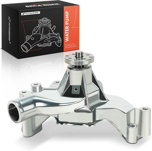 A-Premium Engine Water Pump with Gasket Compatible with Chevy 1965-1976 Big-Block, Long Water Pump, Polished Pump Finish in Saudi Arabia