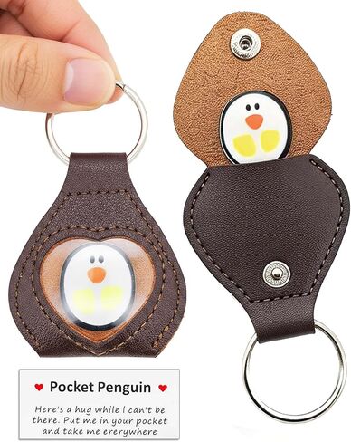 WCDHOR Valentine’s Day Gift for Girlfriend Boyfriend, Penguin Pocket Hug Keychain, Cute Romantic Love Keyring for Him Her in Saudi Arabia