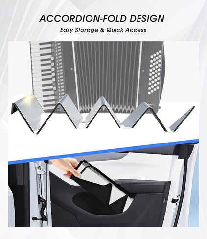 مظلات جانبية للنافذة لعام 2025 2026 طراز Tesla Y Juniper، تناسب 6 قطع حسب الطلب، تصميم قابل للطي سهل التركيب، تخزين مدمج، أغطية خصوصية تحجب الأشعة فوق البنفسجية in Kuwait