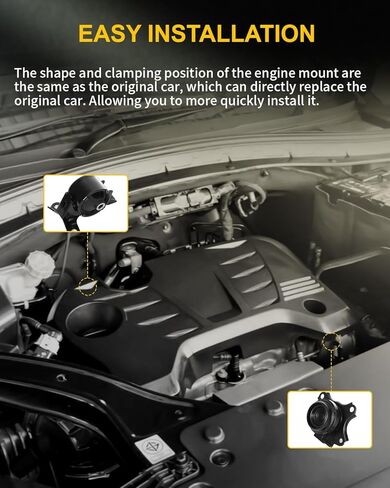 OCPTY Engine Motor Mount Transmission Mount Set (Automatic Transmission) Compatible for Civic 1.7L 2001-2005 for Acura EL 1.7L 2001-2005 # A4511 A6588 A6591 A6595 4PCS in Saudi Arabia