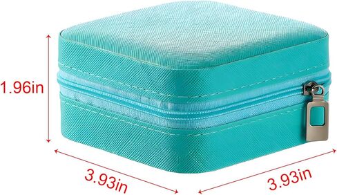 12 علبة صندوق مجوهرات للنساء، حقيبة سفر صغيرة للمجوهرات من جلد البولي يوريثان، صندوق منظم صغير محمول للنساء، خواتم، أقراط، قلائد، أساور، أحمر الشفاه بالجملة in Kuwait