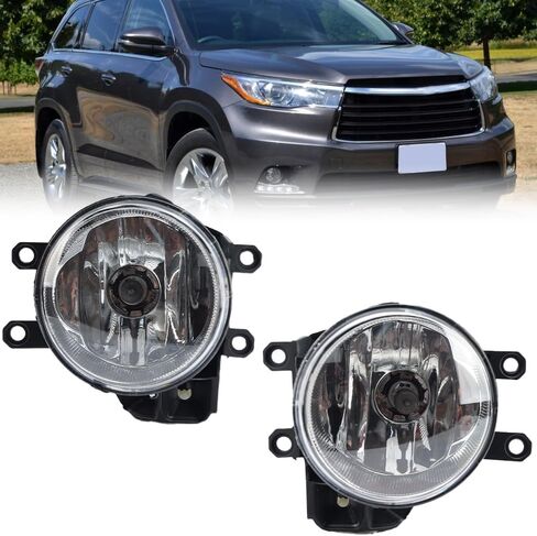 Pair Halogen Front Bumper Fog Lights For Toyota Corolla 2014-2016 For Highlander Tundra 2014-2021 For Rav4 Tacoma 2016-2021 Driving Lamps Driver & Passenger Side in Saudi Arabia