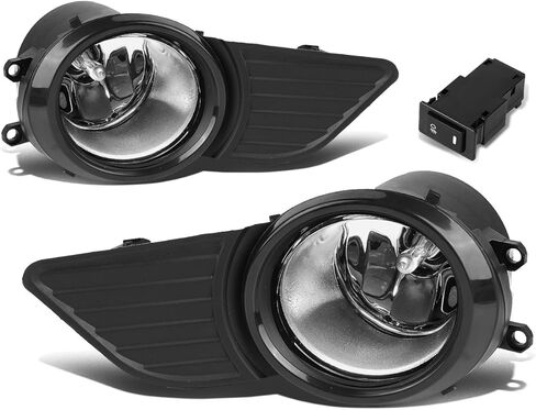 Auto Dynasty Fog Lights Assembly Compatible with 2011-2017 Toyota Sienna Front Bumper Driving Fog Lamps w/Switch and Bezel, Driver and Passenger Side, Amber Lens in Saudi Arabia