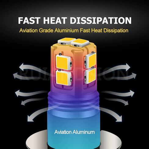 Ruiandsion H3 LED Fog Light Bulbs 6000K White Super Bright 2835 10SMD Chips 9-30V for Car Fog Lights(Pack of 2) in Saudi Arabia