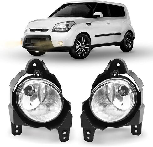 DLAA Fog Lights for KIA Soul 2010 2011 Front Fog Lamps Car Styling Spot Light Without Cables - 1 Pair in Kuwait