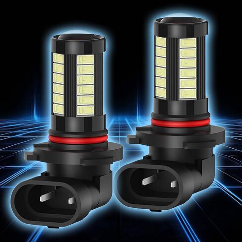 vvag 2 PCS 9005/9006 Car LED Fog Light Bulbs,6500K White Super Bright Anti-fog Light Bulb, 1500 Lumen 5630 33-SMD Plug and Play DRL, Universal for Cars, Trucks, SUVs, Vans (Ice Blue, 9006/9005) in Kuwait