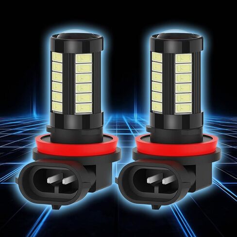vvag 2 PCS 9005/9006 Car LED Fog Light Bulbs,6500K White Super Bright Anti-fog Light Bulb, 1500 Lumen 5630 33-SMD Plug and Play DRL, Universal for Cars, Trucks, SUVs, Vans (Ice Blue, 9006/9005) in Saudi Arabia
