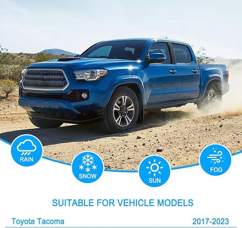 استبدال مساحات الزجاج الأمامي CJPPPZIW® لسيارة Toyota Tacoma 2017-2023، خالية من الخطوط، شفرات ممسحة برتقالية عالية الجودة لجميع المواسم - 22 بوصة + 20 بوصة (عبوة من قطعتين) in Kuwait
