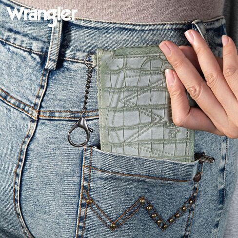 Wrangler Credit Card Wallet Womens Keychain Wallet Front Pocket Wallets in Saudi Arabia