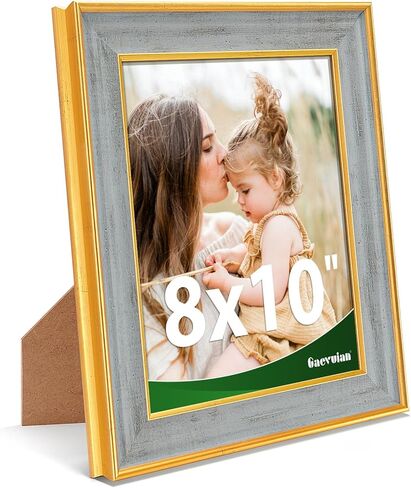 5x7 Picture Frame, Antique Finish Display 5 x 7 Photo Frame with Tempered Glass for Wall or Tabletop,5 by 7 Picture Vintage Framed Wall Art Décor,Grey,1Pack in Kuwait