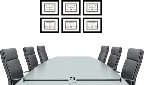 Creative Picture Frames 11x14 Manhattan Black Certificate Diploma Frame with White Mat 12x15-inch Frame includes Glass and Installed Hanger (pack of 2, White Matting) in Saudi Arabia