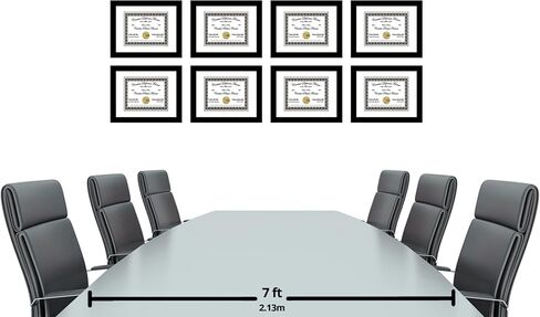 Creative Picture Frames 11x14 Manhattan Black Certificate Diploma Frame with White Mat 12x15-inch Frame includes Glass and Installed Hanger (pack of 2, White Matting) in Saudi Arabia