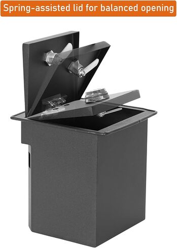 Hooke Road JL Gladiator Center Console Safe Lockbox Insert Armrest Storage for 2018-2026 Jeep Wrangler JL & Gladiator JT 2/4 Doors, Heavy Duty Black Steel Password Lock Box Vault in Saudi Arabia