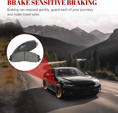 Ceramic Disc Brake Pads Set Front and Rear for Ford F-250 Super Duty 2013-2023/ F-350 Super Duty 2013 2014 2015 2016 2017 2018 2019 2020 2021 2022 2023/ F-450 Super Duty 2013-2016 With 8 Lug in Kuwait