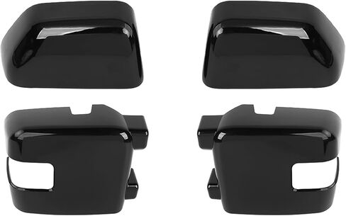 4PCS Rearview Mirror Cover Side Mirror Shell Trim Compatible with Ford F250/F350/F450/F550 2017-2023, Black in Saudi Arabia