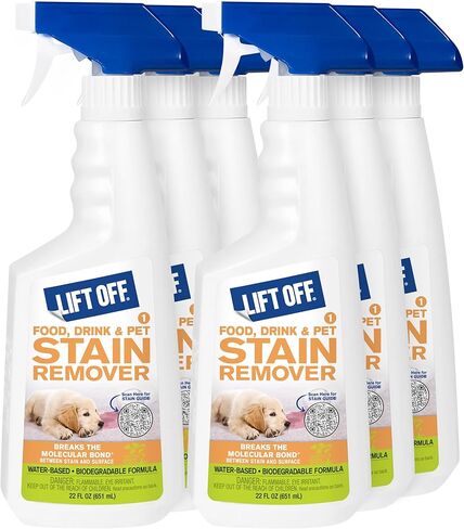 Motsenbocker's Lift Off MOT40601CT، مزيل بقع الطعام/الشراب/الحيوانات الأليفة، 4/كرتون، أبيض in Kuwait