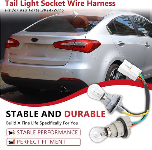 Rear Tail Light Socket Wire Harness with Lamp Bulb Fit for Kia Forte 2014 2015 2016 in Kuwait