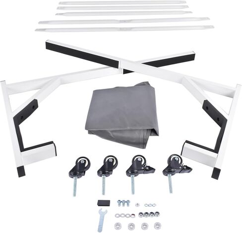 White Hard Top Storage Cart with Dust Cover Replacement for Chevy Corvette C1 C2 C3 C4 Mercedes W121 W113 W194 R107 R129 TC107WHITE HS1000W in Saudi Arabia
