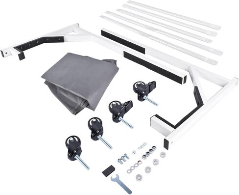 White Hard Top Storage Cart with Dust Cover Replacement for Chevy Corvette C1 C2 C3 C4 Mercedes W121 W113 W194 R107 R129 TC107WHITE HS1000W in Saudi Arabia