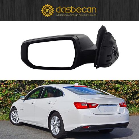 مرآة الرؤية الجانبية للسائق من Dasbecan متوافقة مع Chevy Malibu 2016-2022 مجموعة مرآة الرؤية الخلفية شيفروليه 3 دبابيس تحل محل GM1320538 84288097 in Saudi Arabia