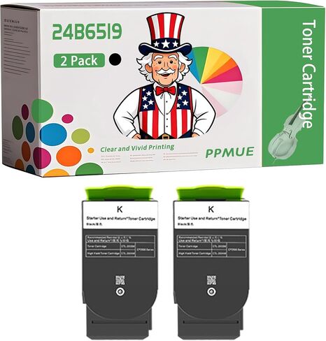 خرطوشة حبر 24B6519 عالية الإنتاجية متوافقة مع طابعات Lexmark C4150، طباعة واضحة (عبوة واحدة باللون الأسود) in Kuwait