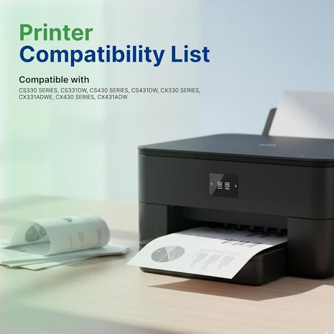 Genuine OEM for Lexmark 20N10Y0 Yellow Toner Cartridge | High Yield 1,500 Pages 1 Pack for CS330 Series, CS331DW, CS430 Series, CS431DW, CX330 Series, CX331ADWE, CX430 Series, CX431ADW in Kuwait