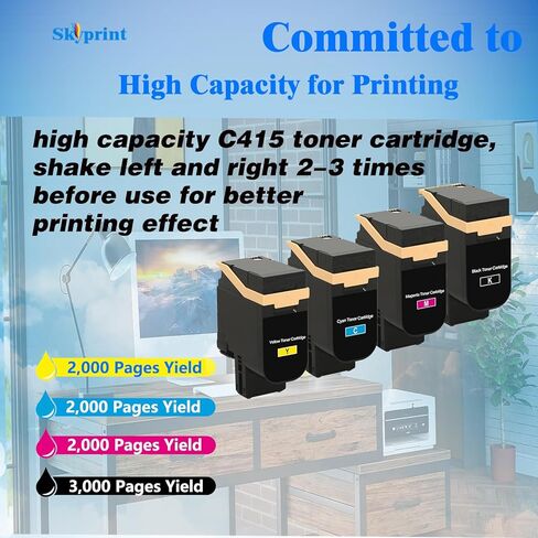 Versalink C415 C410 Toner Cartridge Compatible with Xerox 006R04677 006R04678006R04679 006R04680 use for Xerox Versalink C410 C410DN C415 C415DN Printer Ink Black Cyan Magenta Yellow in Saudi Arabia