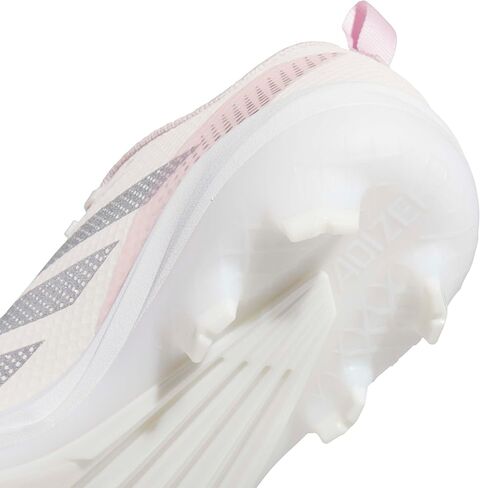 adidas Women's Adizero Instict TPU 2.0 Softball, Chalk White/Silver Metallic/Clear Pink, 7.5 in Kuwait