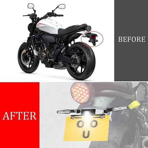 XSR700 Fender Eliminator Kit - License Plate Bracket Blinker Lights Compatible with 2015-2025 XSR 700 Rear Tail Tidy Kits whit LED License Plate Light and Indicator Turn Signal in Saudi Arabia