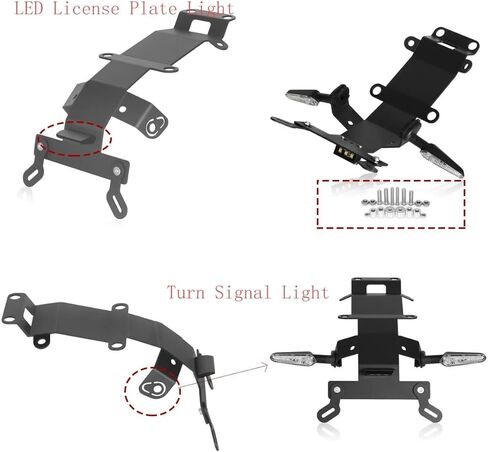XSR700 Fender Eliminator Kit - License Plate Bracket Blinker Lights Compatible with 2015-2025 XSR 700 Rear Tail Tidy Kits whit LED License Plate Light and Indicator Turn Signal in Saudi Arabia
