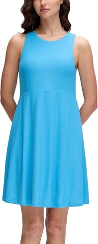 CRZ YOGA Cloudweight Double Layer Midi Dress for Women - Crewneck Flowy Tank Top Sleeveless Outfits for Casual Travel in Saudi Arabia