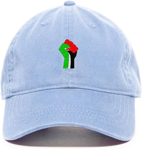 قبعة DSGN By DNA فلسطين Fist Free مطرزة بفلسطين قبعة بيسبول قطنية قابلة للتعديل للأب in Kuwait