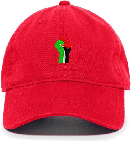قبعة DSGN By DNA فلسطين Fist Free مطرزة بفلسطين قبعة بيسبول قطنية قابلة للتعديل للأب in Kuwait