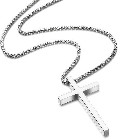 2 pcs- cross necklaces, men's silver cross necklace, women's 925 silver heart-shaped cross necklace. These are excellent gifts for occasions such as giving to parents, partners, friends, anniversaries, Christmas, Valentine's Day, etc. in Saudi Arabia