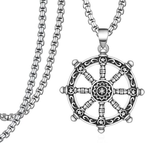 Buddha Necklace for Men 925 Sterling Silver Buddhist Pendant Necklace Talisman Jewelry in Saudi Arabia