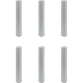 6 PCS Candle Covers White Plastic Chandelier Socket Sleeves for E12 Candlestick Hholders (5 Inch) in Kuwait