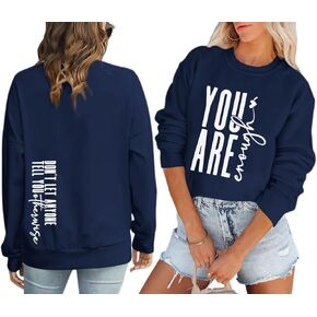You Are Enough Sweatshirt Mental Health Inspirational Words of Affirmation Hoodie Positive Graphic Long Sleeve Shirt in Kuwait