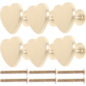 Zerodeko 6pcs Heart Shaped Zinc Alloy Drawer Pull Handles Cartoon Cabinet Knobs for ’ Room Wardrobe Dresser Furniture Replacement Metal Pulls in Saudi Arabia