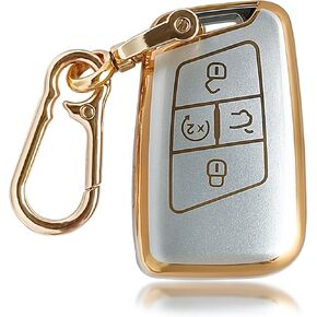 يناسب غطاء Volkswagen Key Fob، حامل مفاتيح مطرز بنقش الفهد الأسود يناسب VW 2023 2022 2021 2020 2019 Tiguan Atlas Jetta Passat Golf Alltrack 5 أزرار ملحقات السيارة (أسود) in Kuwait