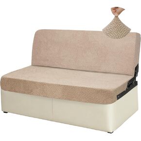 RV Couch Covers for Jackknife Sofa Bed, 2-Piece Stretchable RV Furniture Slipcovers for Sleeper Sofas,Gray in Saudi Arabia
